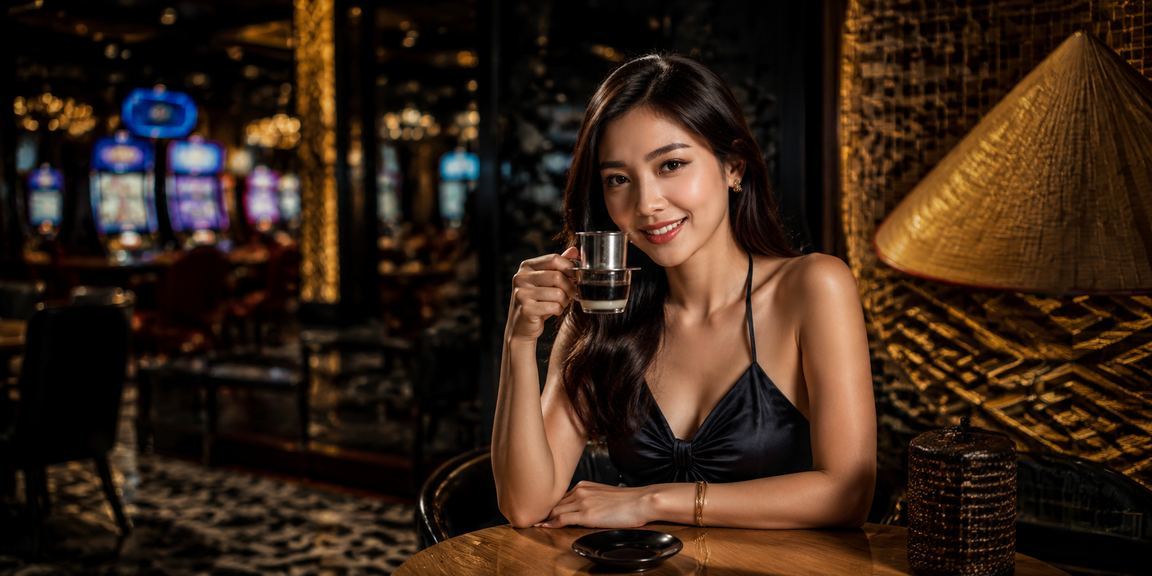 Khung cảnh giải trí trực tuyến tại TP. Hồ Chí Minh với hình ảnh nón lá truyền thống